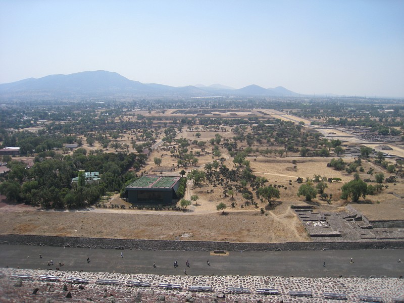Mexico Pyramids - Mexico City 2009 0550.jpg - A trip to the Teotihuacan area of Mexico to visit the pyramids. A vast complex and a great climb to the top. This was followed by lunch in a cave, then a visit to the historical center of Mexico City. March 2009.
